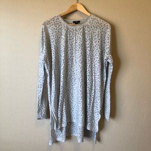 EUC longline animal print tunic sweater